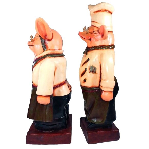 Vtg Bombay 25" R Shipman Pig Chef Cook Maid Sculptures Kitchen Restaurant Decor - Picture 8 of 15